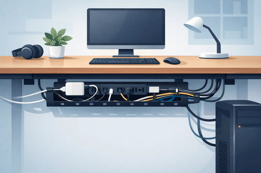 Under Desk Cable Tray for a Cleaner Setup