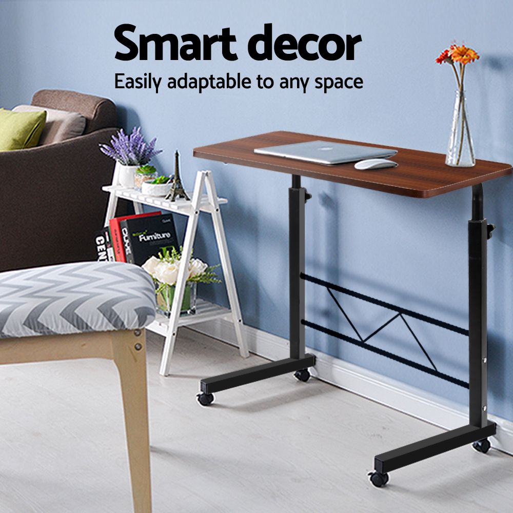 Artiss Laptop Desk Table Adjustable 60CM Dark Wood