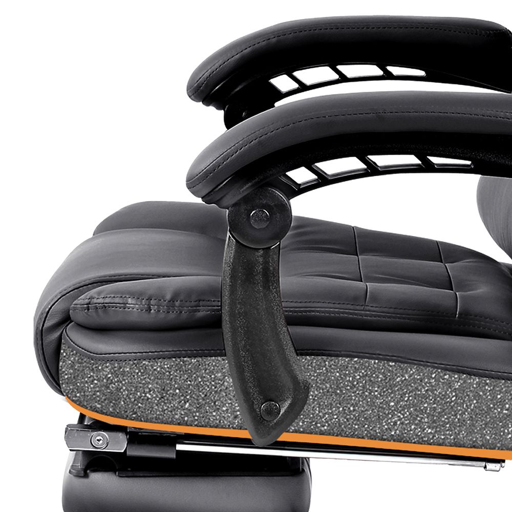 Restora by Officemode – 8‑Zone Massage Recliner Office Chair with Extendable Footrest (Black)