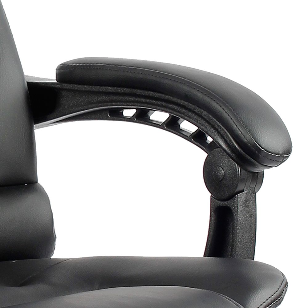 Restora by Officemode – 8‑Zone Massage Recliner Office Chair with Extendable Footrest (Black)