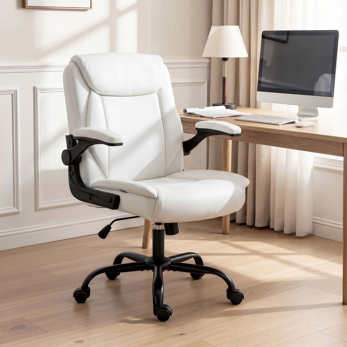 Artiss Executive Office Chair Mid Back White