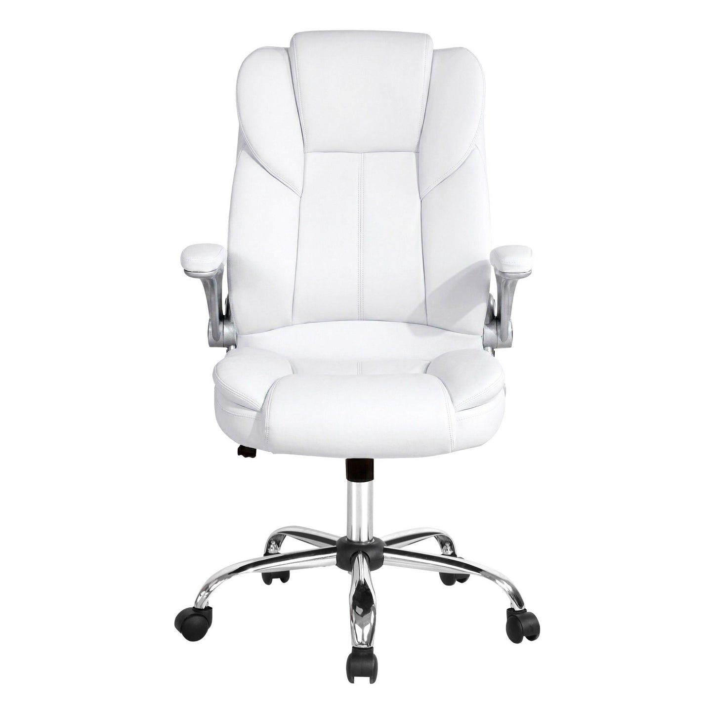 Artiss Executive Office Chair Leather Tilt White