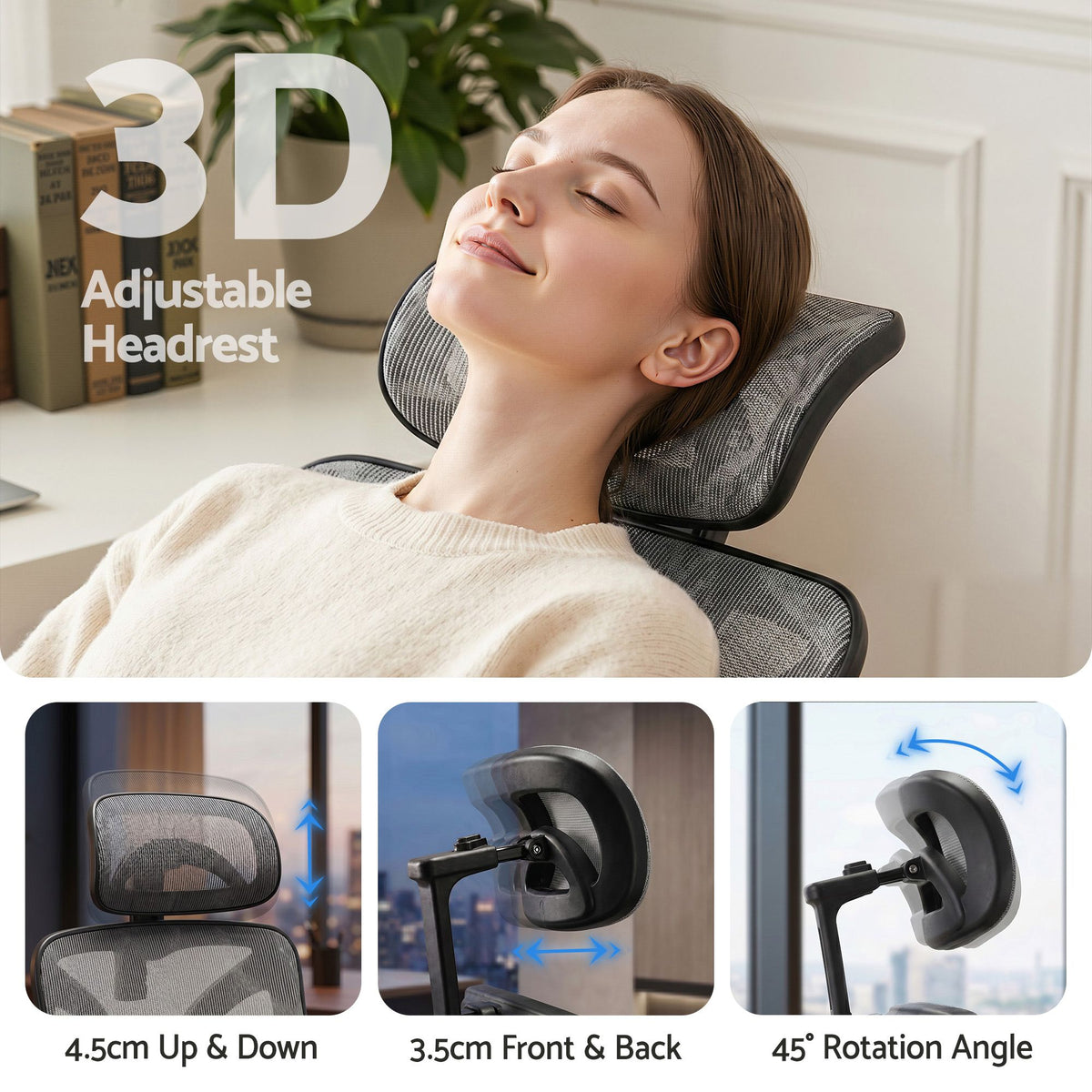 Artiss Mesh Back Ergonomic Office Chair Grey