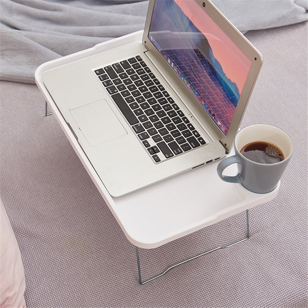 Foldable Lap Desks Laptop Tray for Bed or Couch,Portable Breakfast Serving Tray with Folding Legs, Vuyungers Lightweight Mini Lazy Small Table, Laptop Stand for Working, Reading and Writing Hot Pink