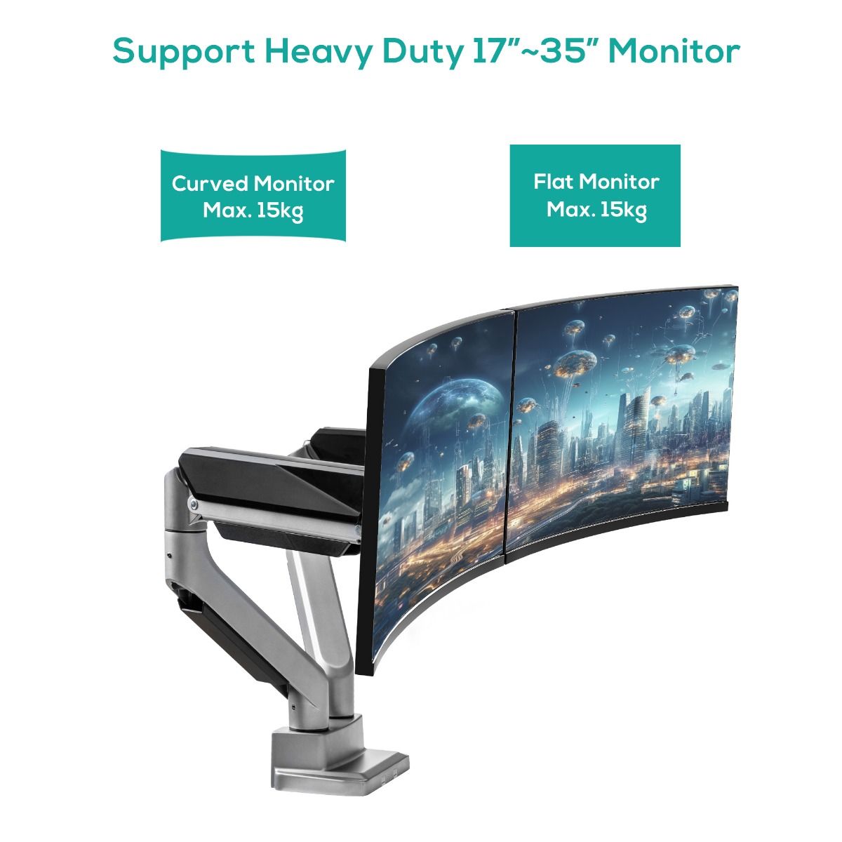 Activiva Heavy Duty Dual Monitor Screen Gas Spring Monitor Arm